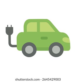 Electric Car Charging Icon for Sustainable Transport