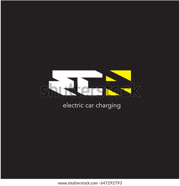 electric\
car charging logo, e, c, r letters logo\
design