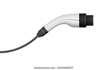 Electric car charging plug, EV charging connector, vector illustration