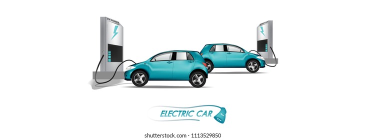 electric car ,electric charging station