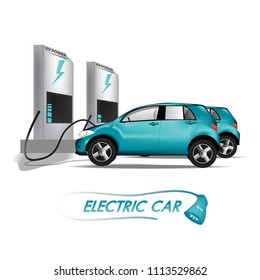electric car ,electric charging station