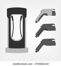 Electric car charging station and charging connector design.