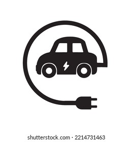 Electric car and Charging station drawing.