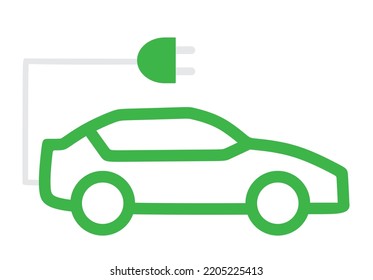 Electric car charging station sign. vector