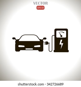 Electric car charging station sign