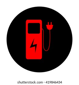 Electric car charging station sign