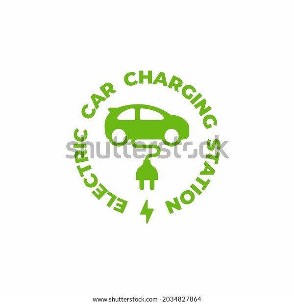 Electric car\
charging station symbol icon. Electric car logo sign button. Eco\
transport. Car energy power\
charge.