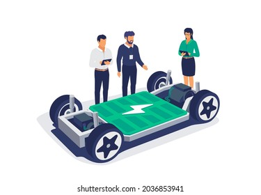 Electric Car Chassis Battery Platform Skateboard Stock Vector (Royalty ...