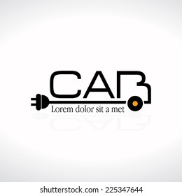 Electric Car Concept Logo