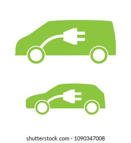 Electric car concept vector