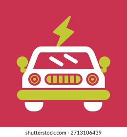 Icono gráfico del Vector creativo del coche eléctrico