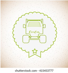 Electric Car design in color backdrop