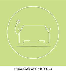Electric Car design in color backdrop