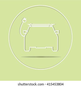 Electric Car design in color backdrop