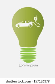 electric car design  (light bulb with socket) 