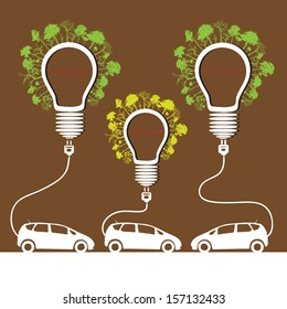 electric car design  (light bulb with socket) 