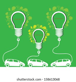 electric car design  (light bulb with socket) 