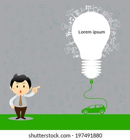 electric car design (light bulb with socket)