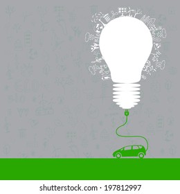 electric car design (light bulb with socket)