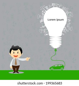 electric car design (light bulb with socket)