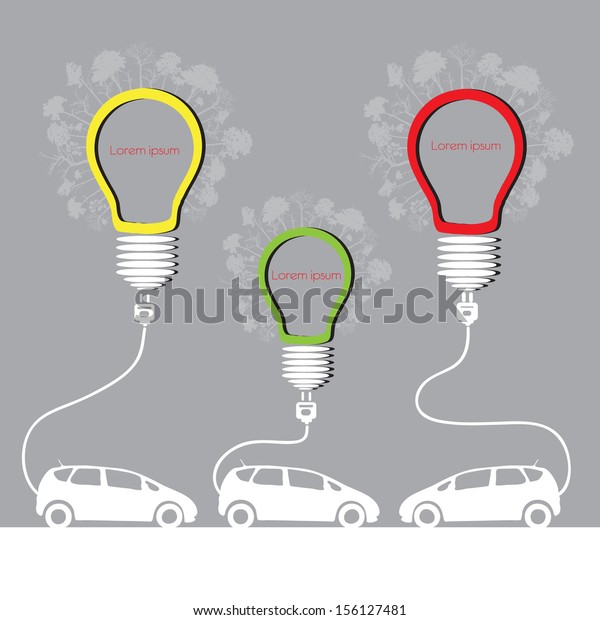 electric car design\
 (light bulb with socket)\
