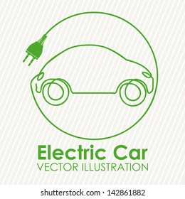 electric car design over white background vector illustration