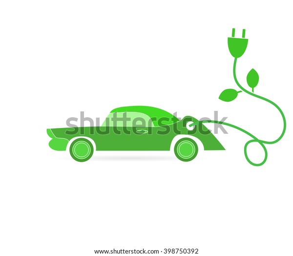 electric car design over white background\
vector illustration