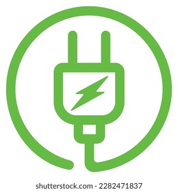 Electric car with E plug green icon symbol, Hybrid vehicles charging point logotype, Eco friendly vehicle concept, Vector illustration - Shutterstock ID 2282471837