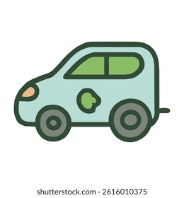 electric car with eco design, representing clean transportation.