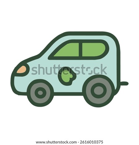 electric car with eco design, representing clean transportation.