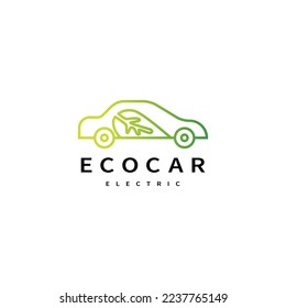 coche eléctrico Diseño del logotipo del coche ecológico 2
