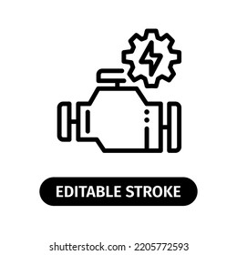 electric car engine part icon