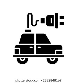 electric car glyph icon. vector icon for your website, mobile, presentation, and logo design.