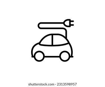 electric car hand drawn icon design