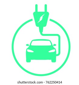 Electric Car Icon.