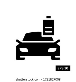 Electric Car Icon, Car Charger Sign/Symbol vector
