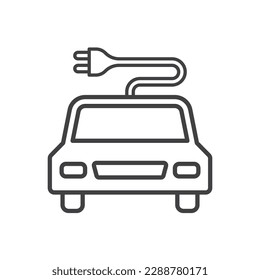 Electric car Icon - Car Charging Icon
