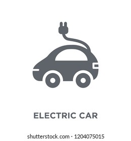 Electric car icon. Electric car design concept from  collection. Simple element vector illustration on white background.