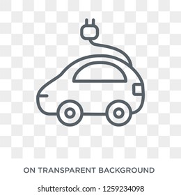 Electric car icon. Electric car design concept from  collection. Simple element vector illustration on transparent background.