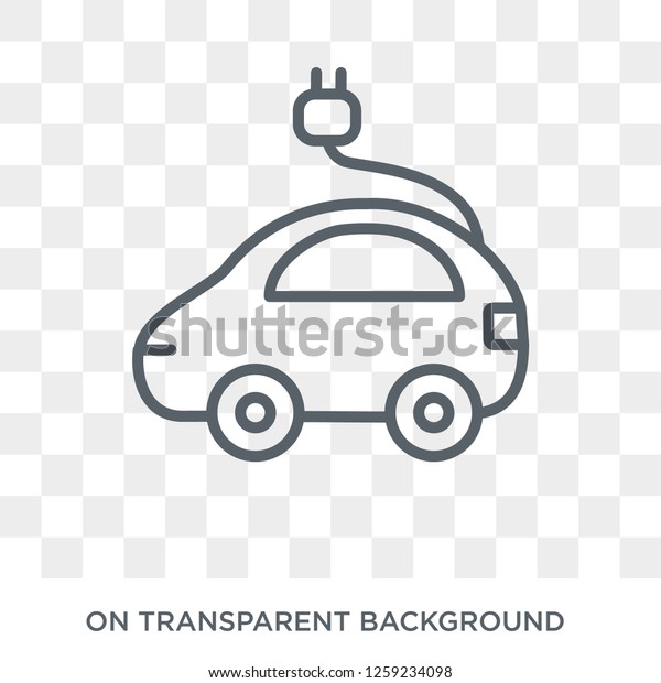 Electric car icon. Electric car design\
concept from  collection. Simple element vector illustration on\
transparent\
background.
