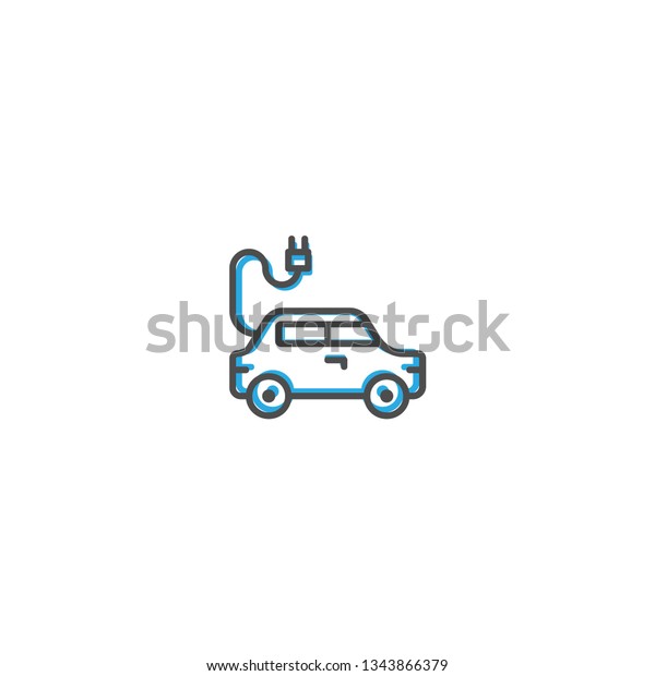 Electric car icon design. Transportation\
icon vector\
illustration