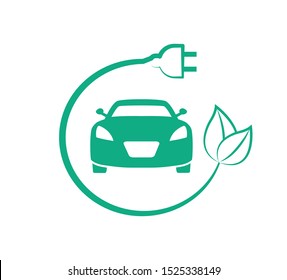 Electric car icon. Ecological car.