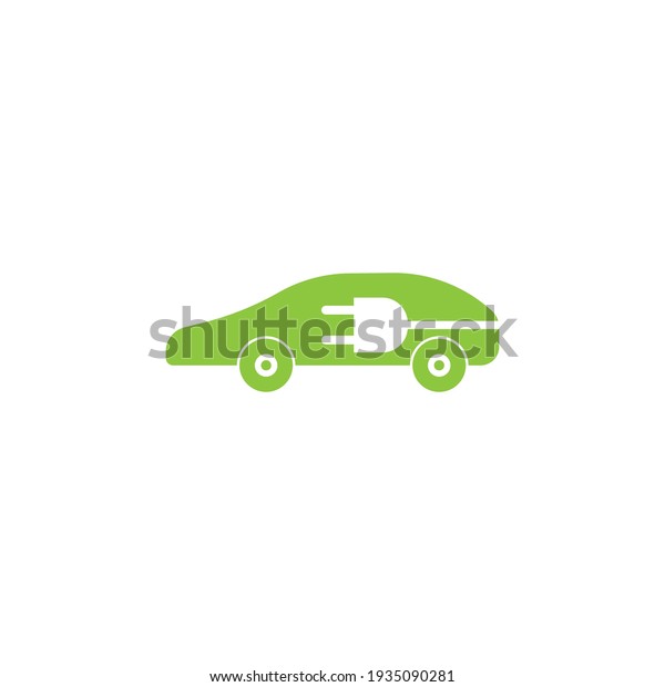 Electric car icon. Electrical cable plug\
charging symbol. Vector\
illustration.