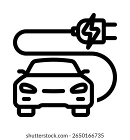 Elemento del icono del coche eléctrico para el diseño