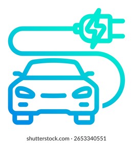 Elemento del icono del coche eléctrico para el diseño