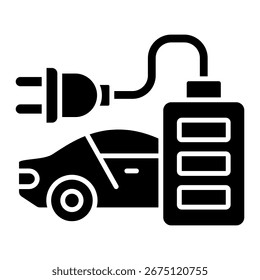 Elektroauto-Icon-Element für Design