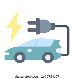 Elemento de ícone de carro elétrico para design