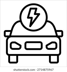 Elemento del icono del coche eléctrico para el diseño