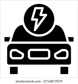 Elemento del icono del coche eléctrico para el diseño