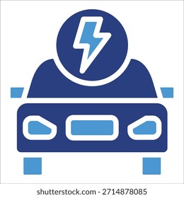 Elemento del icono del coche eléctrico para el diseño